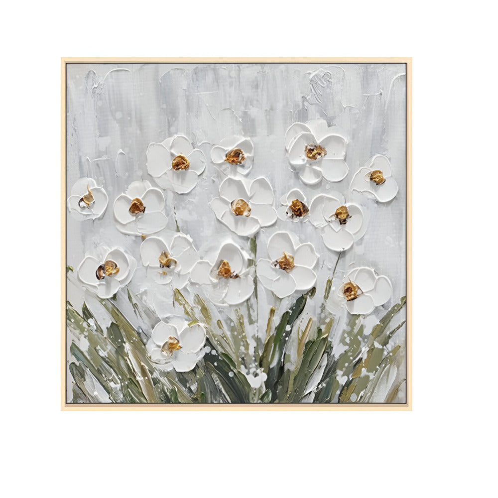 Handmade Abstract Flowers Oil Painting NAYVOFLO034