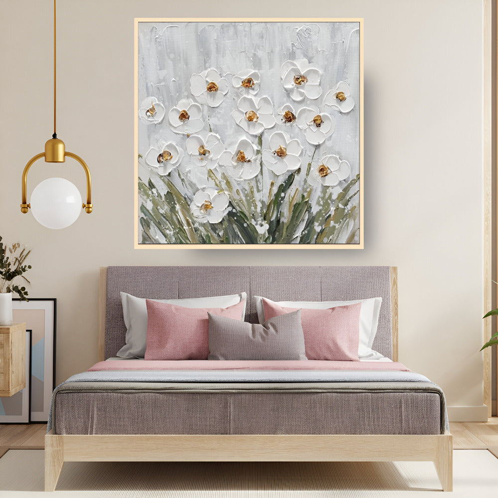 Handmade Abstract Flowers Oil Painting NAYVOFLO034