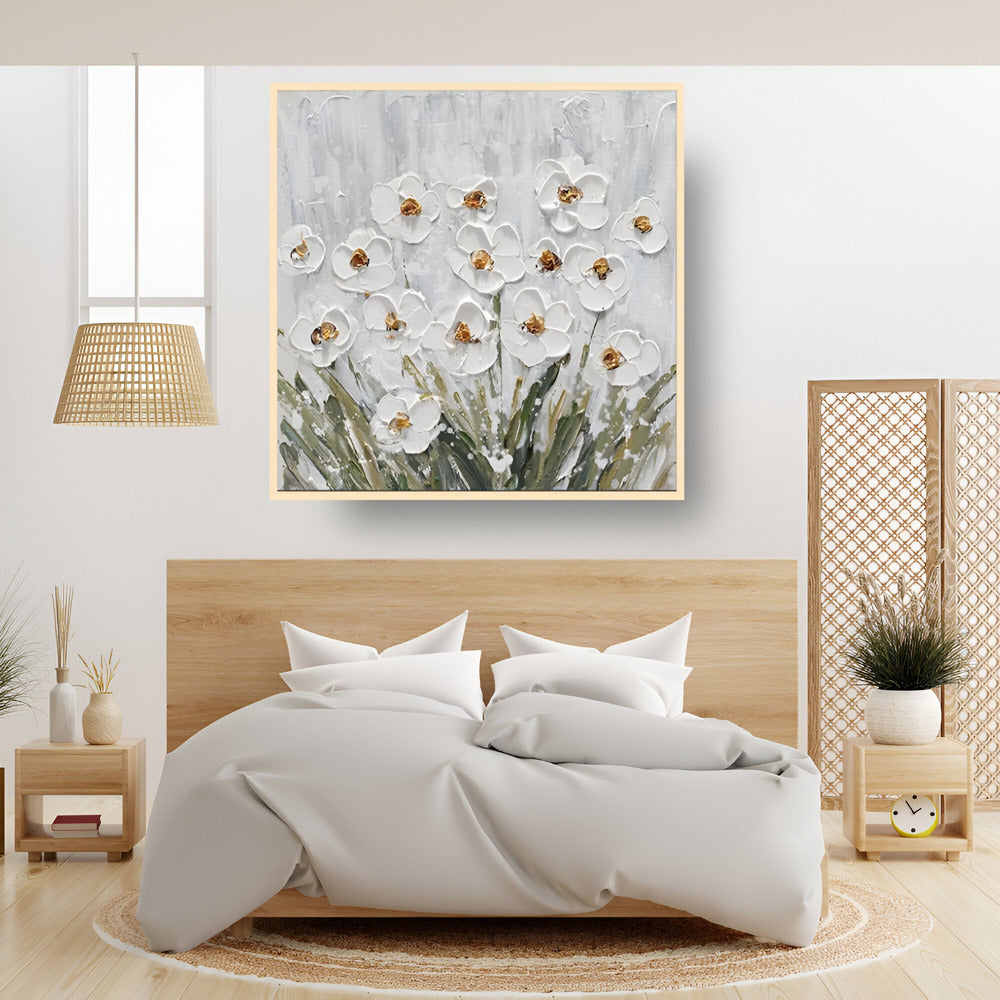 Handmade Abstract Flowers Oil Painting NAYVOFLO034