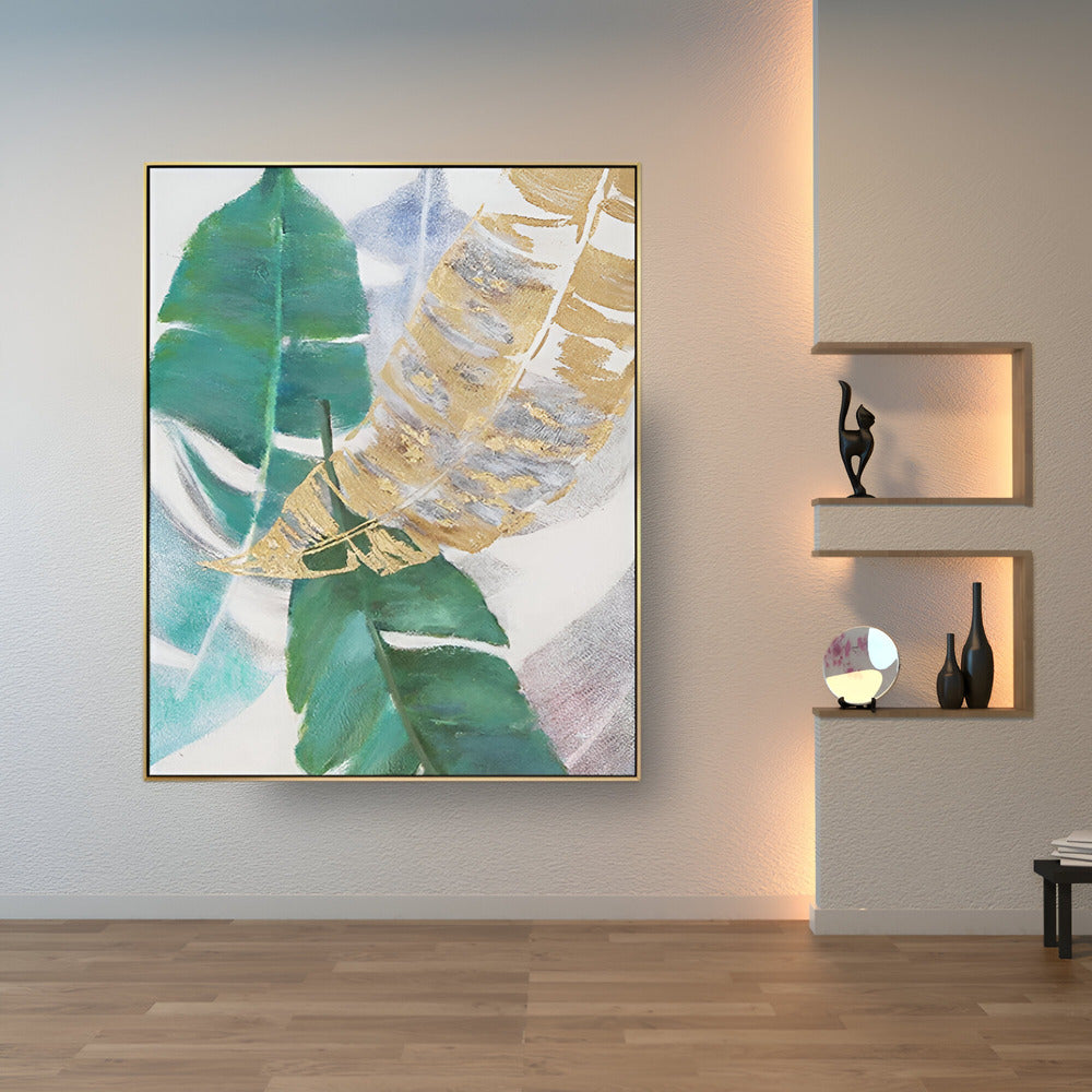 Handmade Abstract Flowers Oil Painting NAYVOFLO035