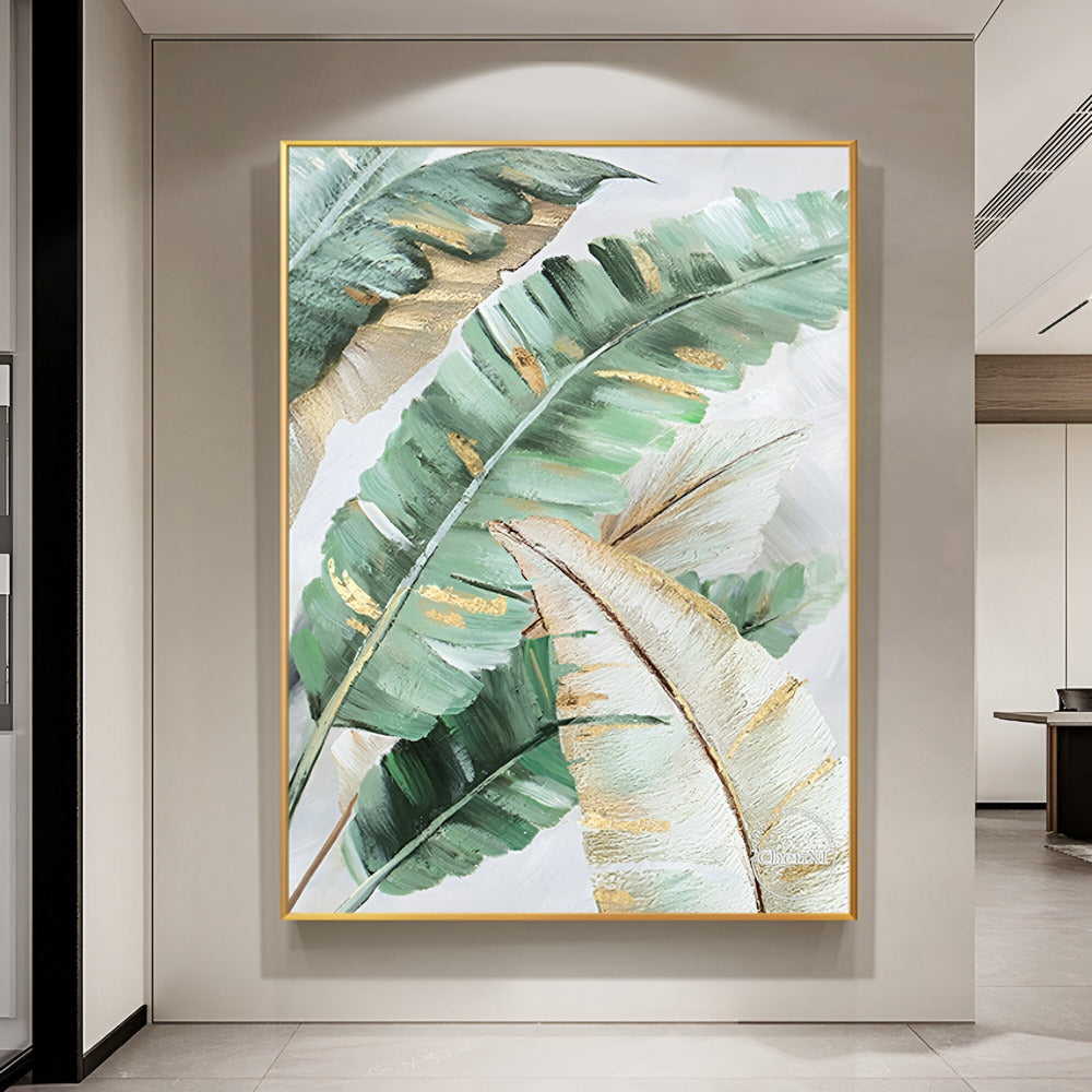 Handmade Abstract Flowers Oil Painting NAYVOFLO036