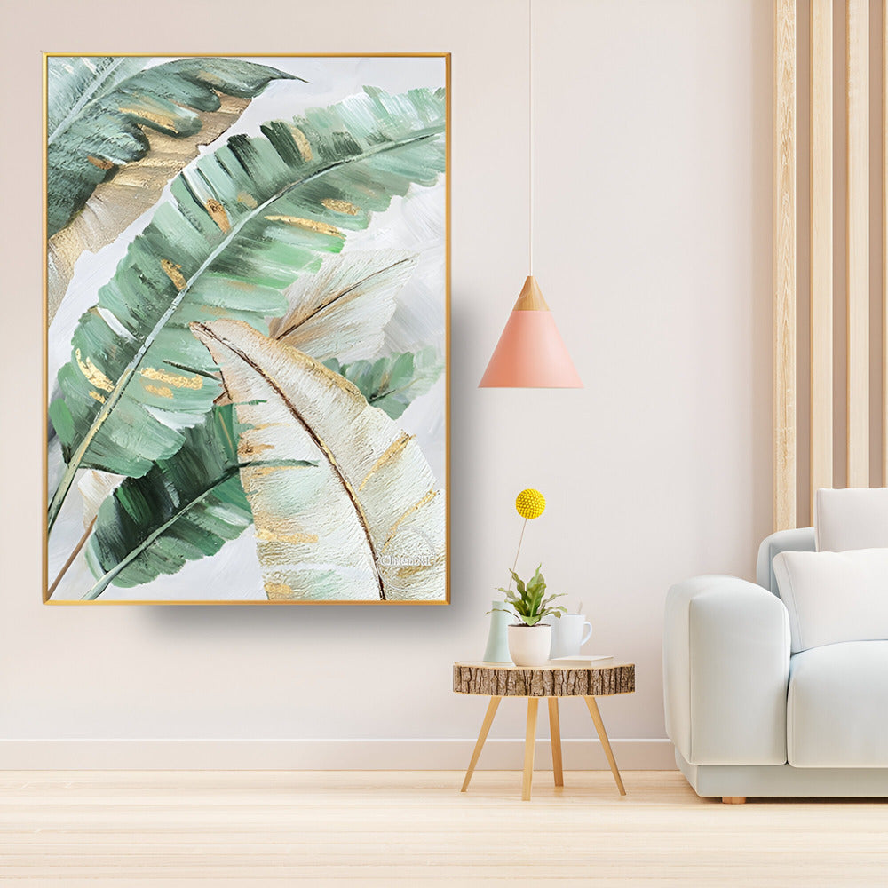 Handmade Abstract Flowers Oil Painting NAYVOFLO036