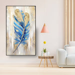 Handmade Abstract Flowers Oil Painting NAYVOFLO039