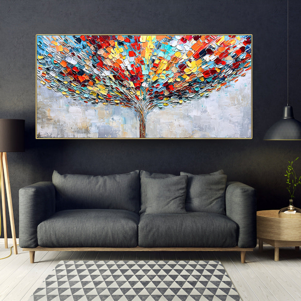 Handmade Abstract Landscape Oil Painting NAYVOLAN006