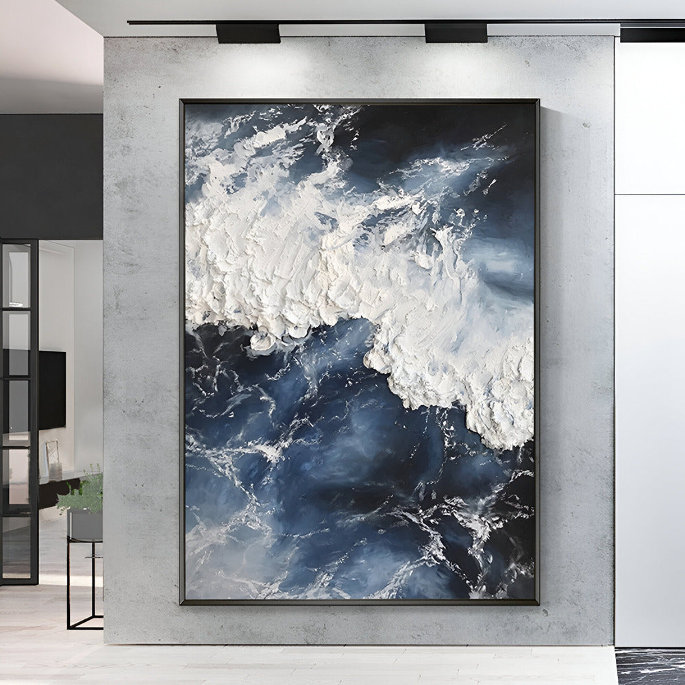 Handmade Abstract Seascape Oil Painting NAYVOSEA026