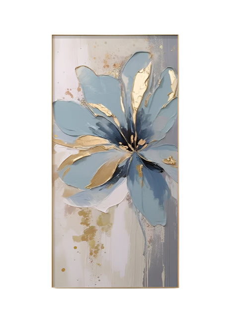 Handmade Abstract Flowers Oil Painting NAYVOFLO041
