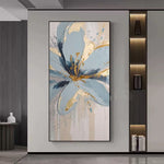 Handmade Abstract Flowers Oil Painting NAYVOFLO042