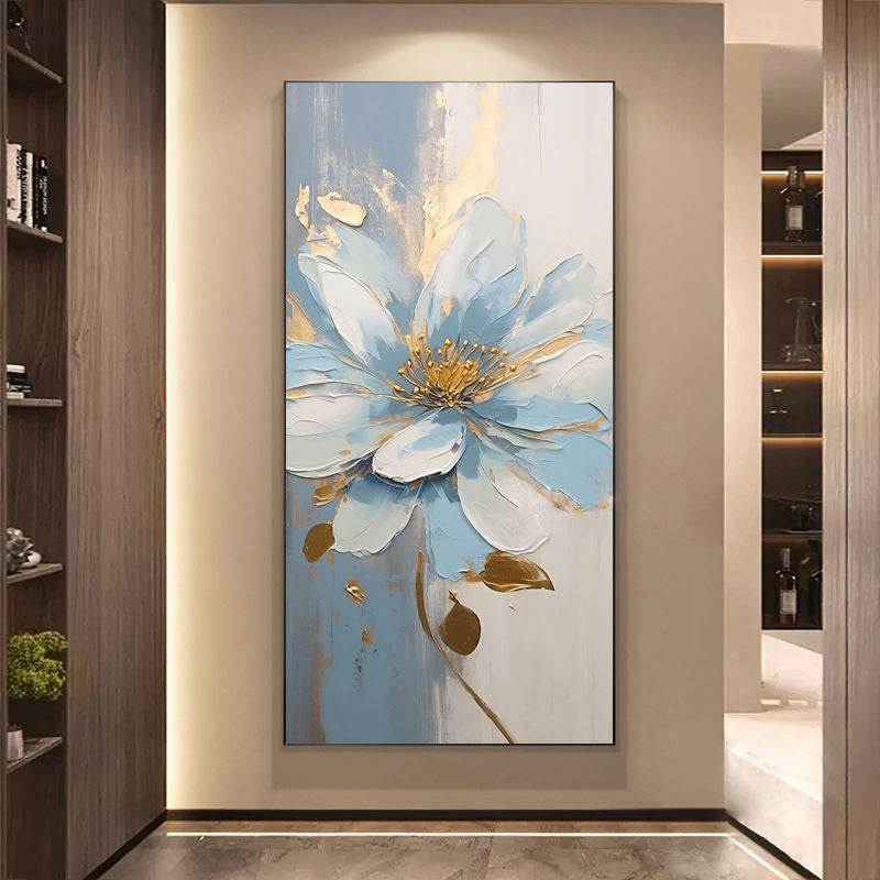 Handmade Abstract Flowers Oil Painting NAYVOFLO043