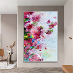 Handmade Abstract Flowers Oil Painting NAYVOFLO047