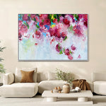 Handmade Abstract Flowers Oil Painting NAYVOFLO048