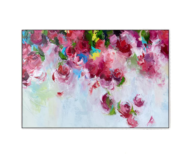 Handmade Abstract Flowers Oil Painting NAYVOFLO048