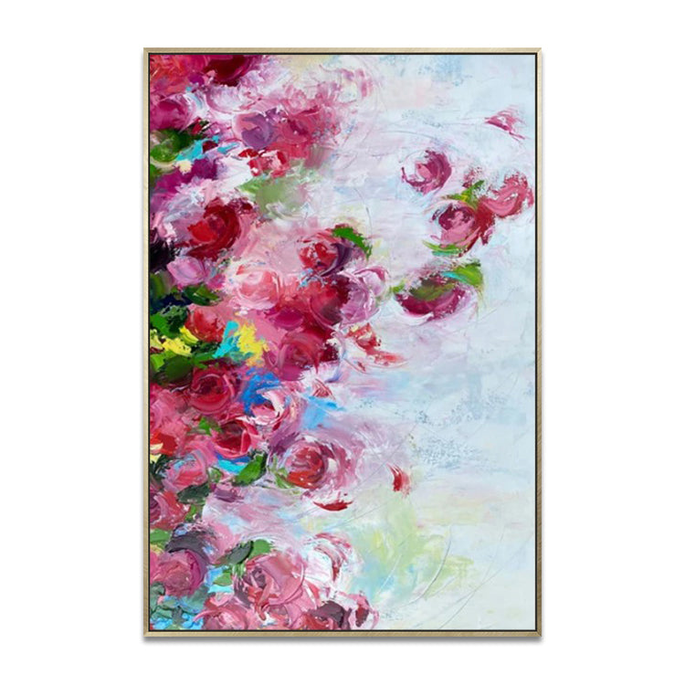 Handmade Abstract Flowers Oil Painting NAYVOFLO047