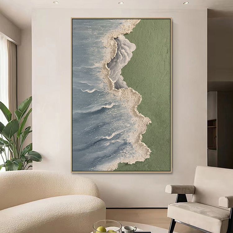 Handmade Abstract Seascape Oil Painting NAYVOSEA055
