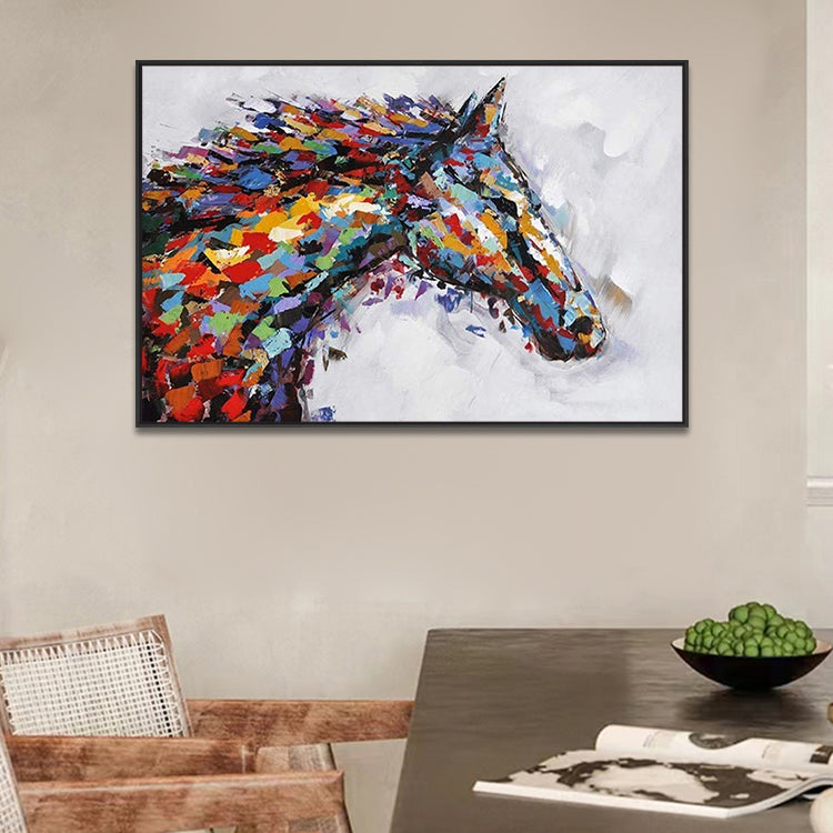 Handmade Abstract Animals Oil Painting NAYVOANI0025