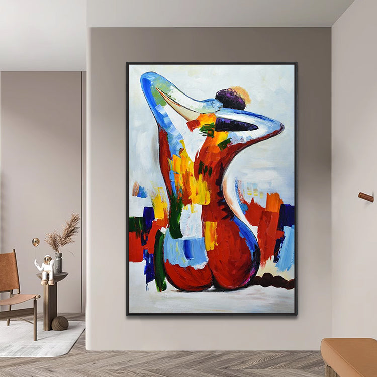 Handmade Abstract Figures Oil Painting NAYVOFIG047