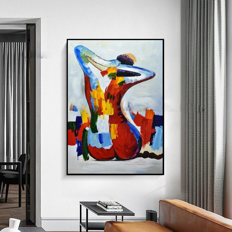 Handmade Abstract Figures Oil Painting NAYVOFIG047