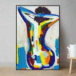 Handmade Abstract Figures Oil Painting NAYVOFIG048