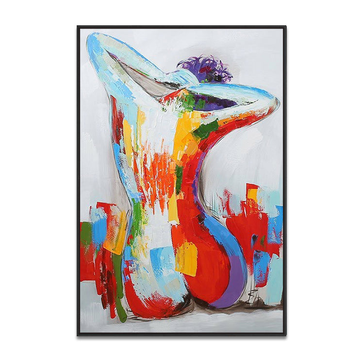 Handmade Abstract Figures Oil Painting NAYVOFIG049