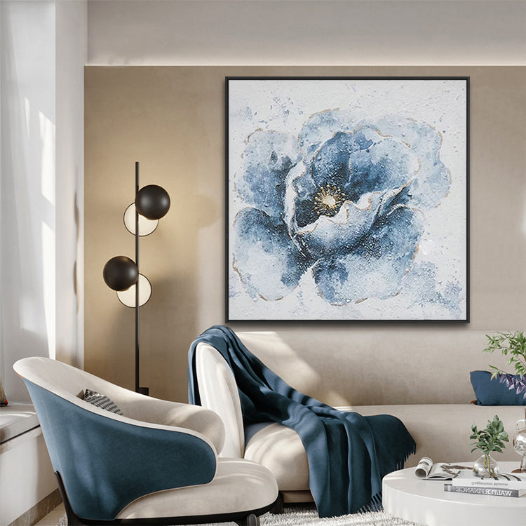 Handmade Abstract Flowers Oil Painting NAYVOFLO054