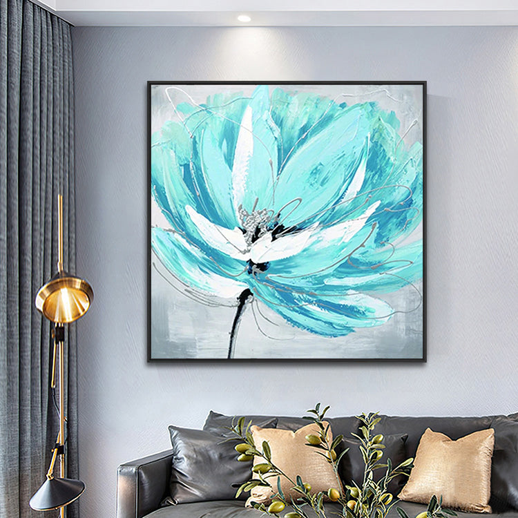 Handmade Abstract Flowers Oil Painting NAYVOFLO056