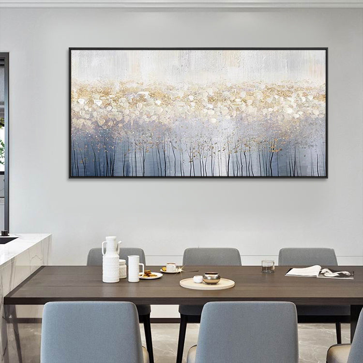 Handmade Abstract Flowers Oil Painting NAYVOFLO057