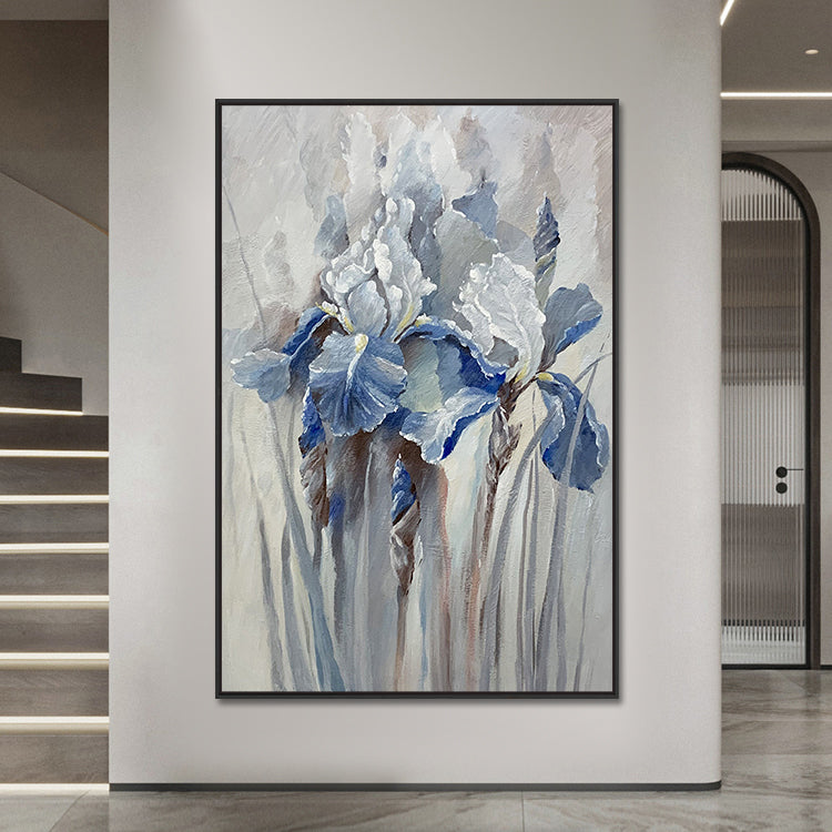 Handmade Abstract Flowers Oil Painting NAYVOFLO064