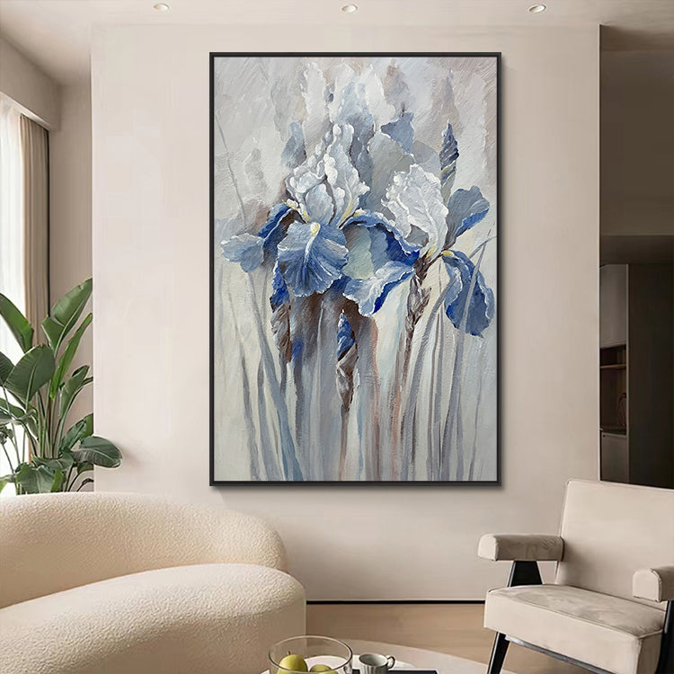 Handmade Abstract Flowers Oil Painting NAYVOFLO064