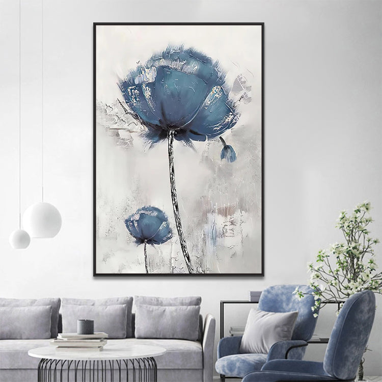 Handmade Abstract Flowers Oil Painting NAYVOFLO065