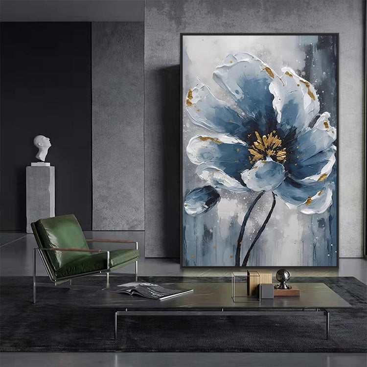 Handmade Abstract Flowers Oil Painting NAYVOFLO066