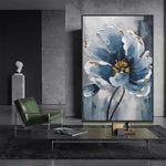 Handmade Abstract Flowers Oil Painting NAYVOFLO066