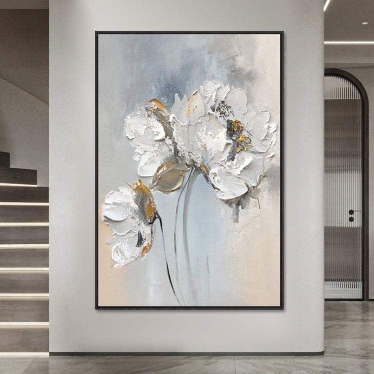 Handmade Abstract Flowers Oil Painting NAYVOFLO068