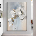Handmade Abstract Flowers Oil Painting NAYVOFLO068