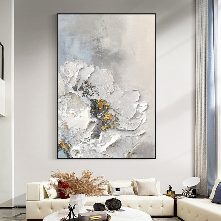 Handmade Abstract Flowers Oil Painting NAYVOFLO069