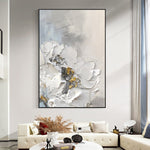 Handmade Abstract Flowers Oil Painting NAYVOFLO069