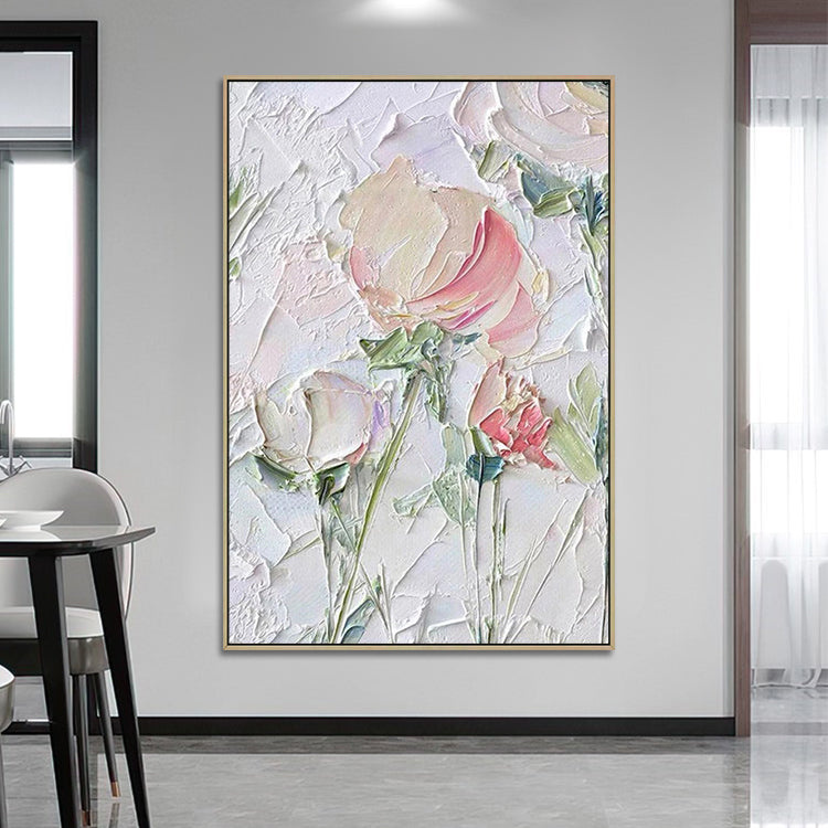 Handmade Abstract Flowers Oil Painting NAYVOFLO071