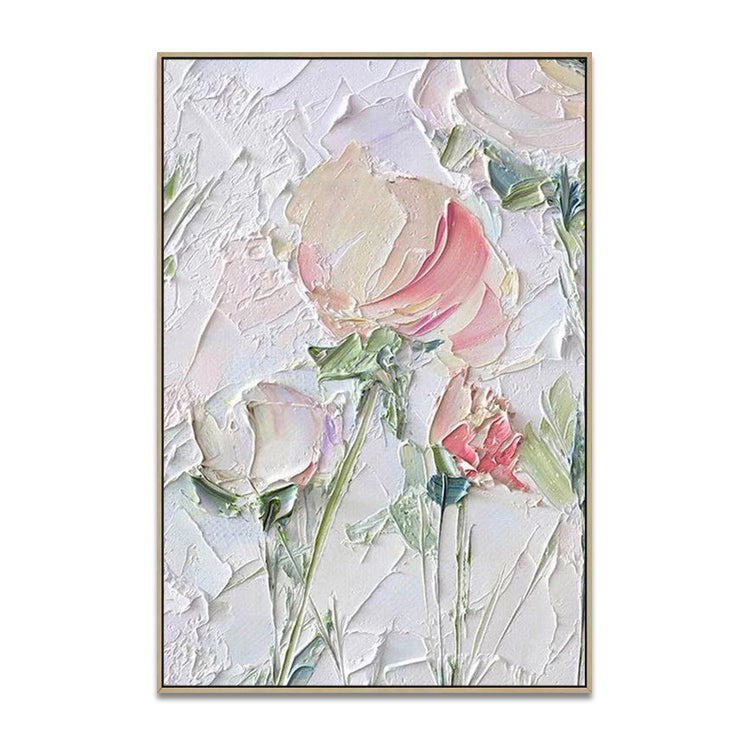 Handmade Abstract Flowers Oil Painting NAYVOFLO071
