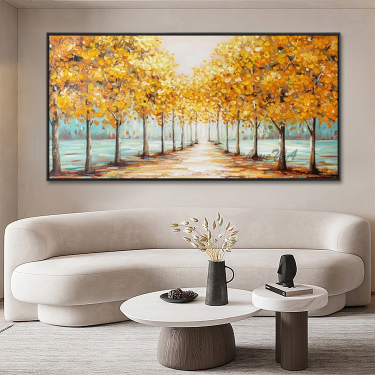 Handmade Abstract Landscape Oil Painting NAYVOLAN043