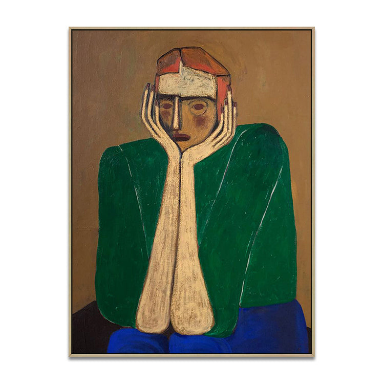 Handmade Abstract Figures Oil Painting NAYVOFIG057