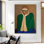 Handmade Abstract Figures Oil Painting NAYVOFIG057