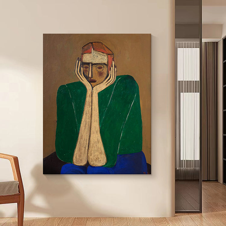 Handmade Abstract Figures Oil Painting NAYVOFIG057