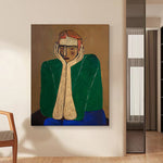 Handmade Abstract Figures Oil Painting NAYVOFIG057