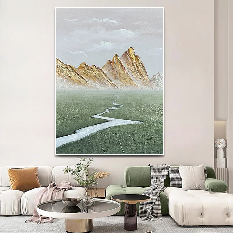 Handmade Abstract Landscape Oil Painting NAYVOLAN046