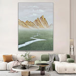 Handmade Abstract Landscape Oil Painting NAYVOLAN046