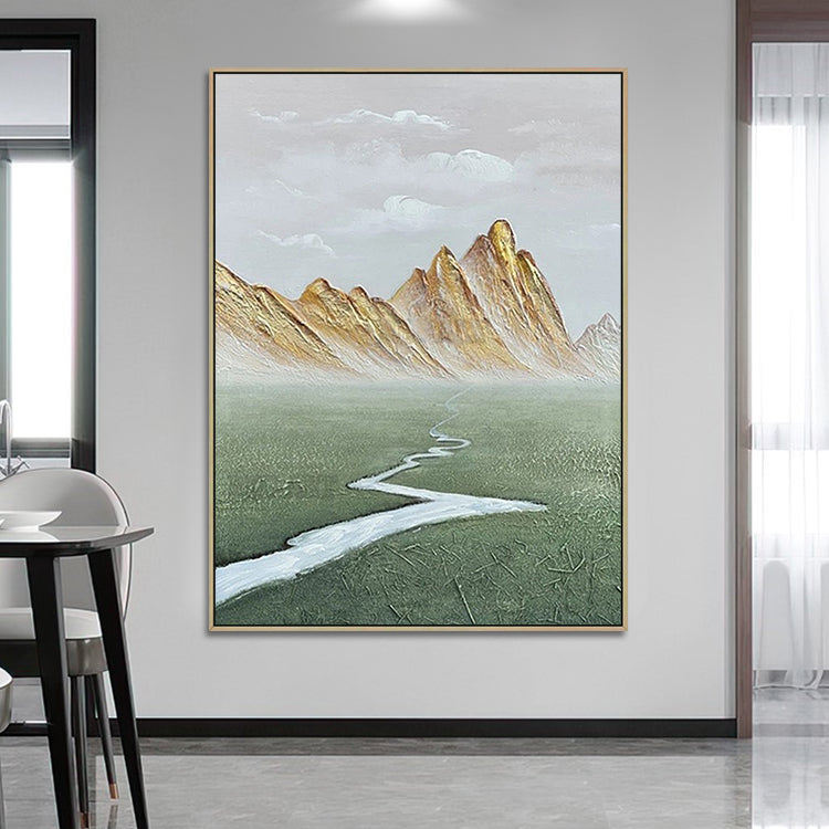 Handmade Abstract Landscape Oil Painting NAYVOLAN046