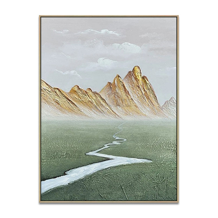 Handmade Abstract Landscape Oil Painting NAYVOLAN046
