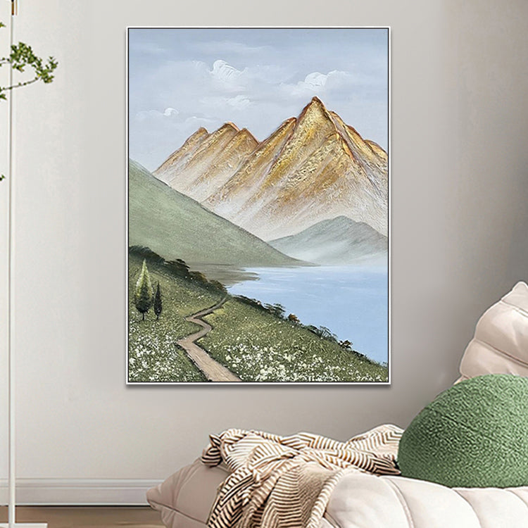 Handmade Abstract Landscape Oil Painting NAYVOLAN047