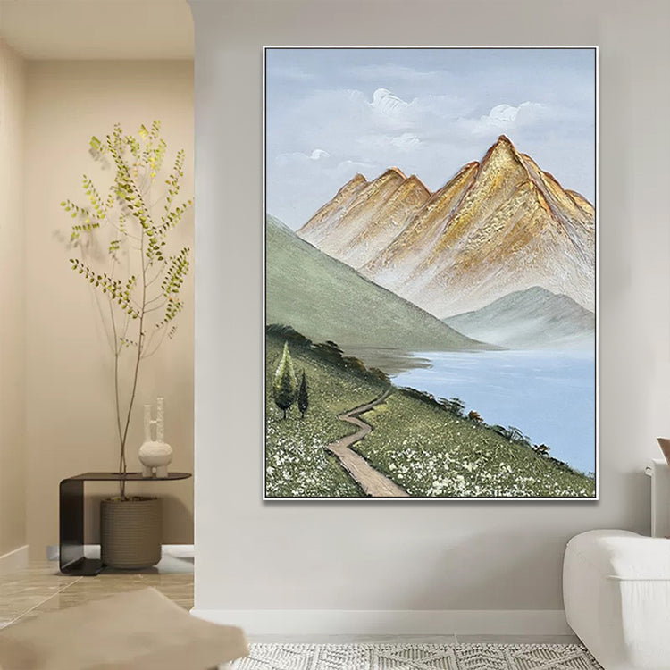 Handmade Abstract Landscape Oil Painting NAYVOLAN047