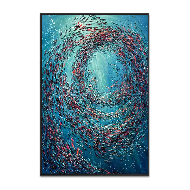 Handmade Abstract Seascape Oil Painting NAYVOSEA083