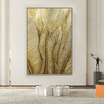 Handmade Abstract Flowers Oil Painting NAYVOFLO073