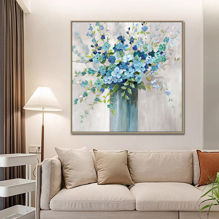 Handmade Abstract Flowers Oil Painting NAYVOFLO077